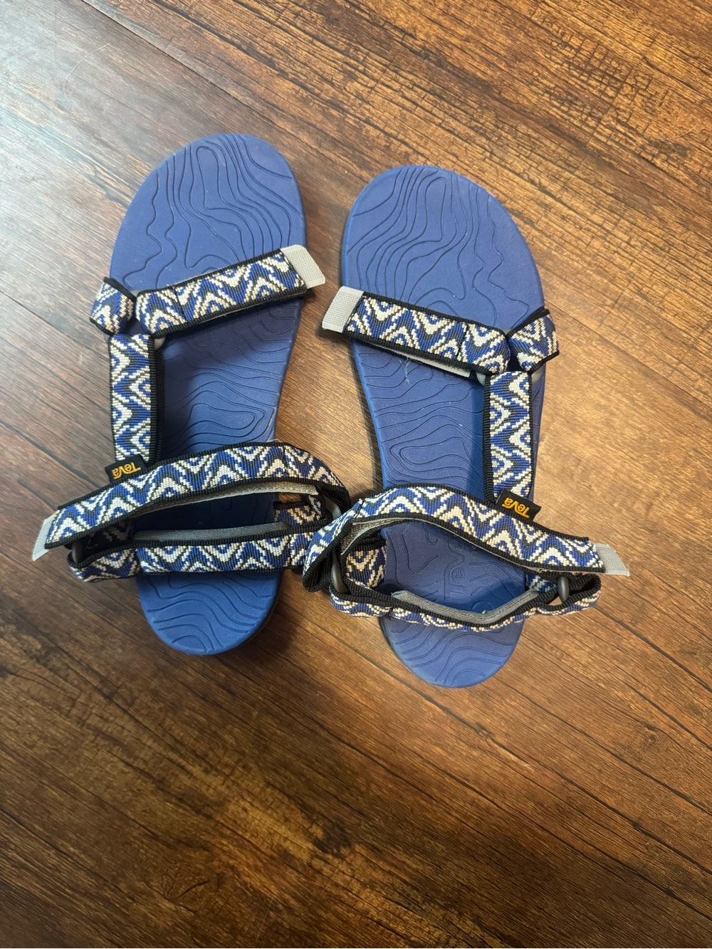 Teva Sandals Kids Hurricane 3 Blue & Cream Patterned Sports Sandals